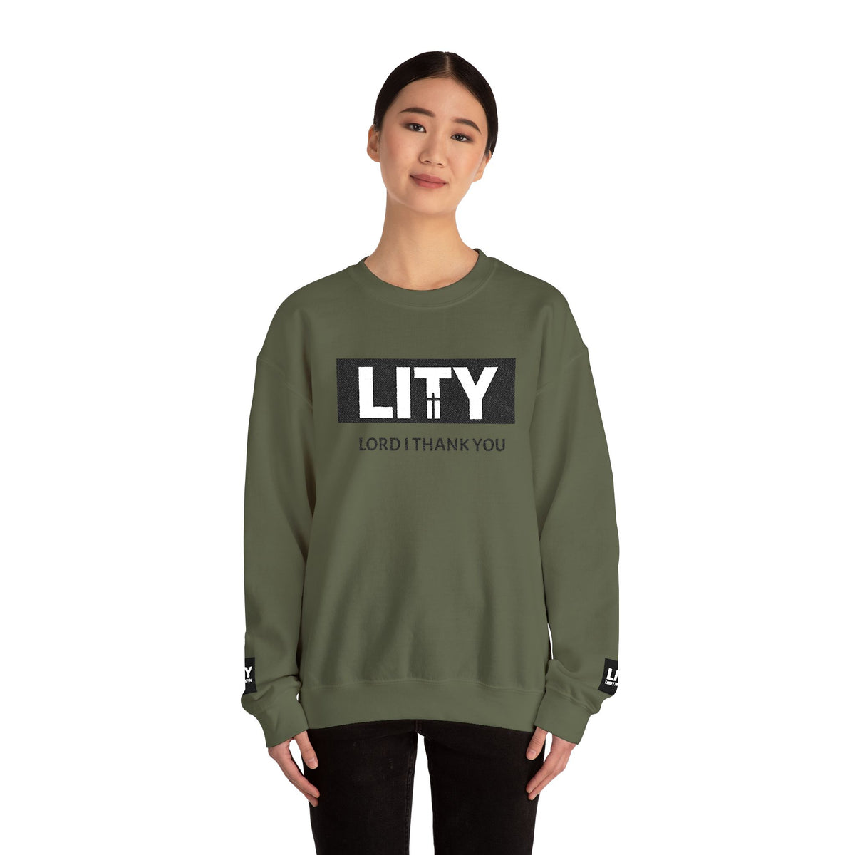LITY Lord I Thank You Sweatshirt | Faith Graphic Crewneck