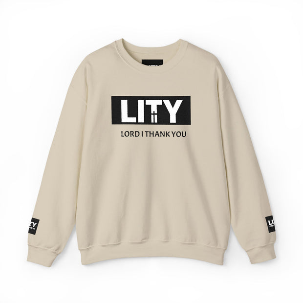 LITY Lord I Thank You Sweatshirt | Faith Graphic Crewneck