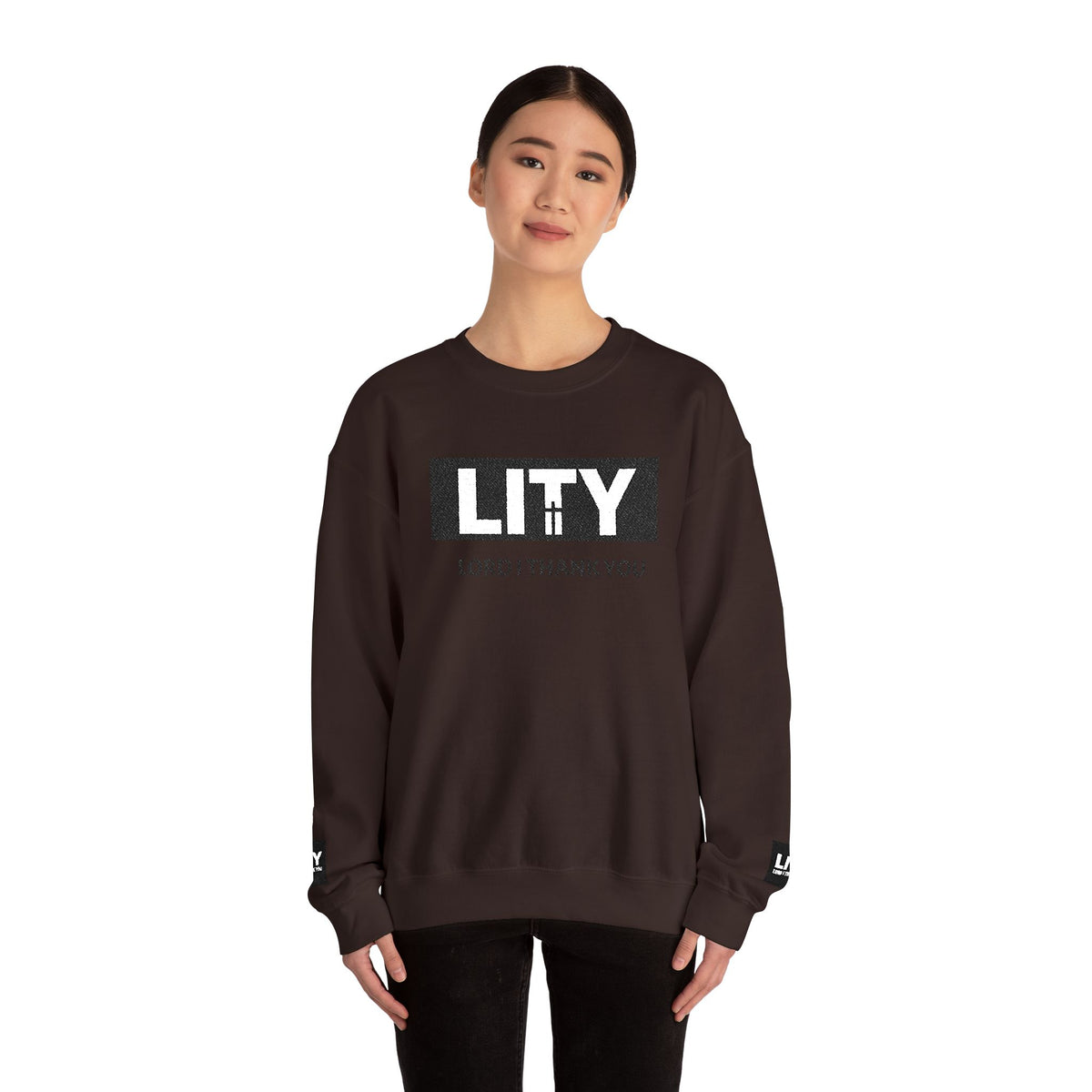 LITY Lord I Thank You Sweatshirt | Faith Graphic Crewneck