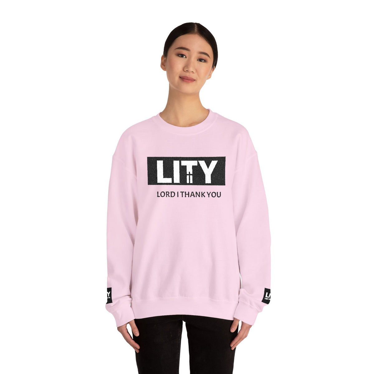 LITY Lord I Thank You Sweatshirt | Faith Graphic Crewneck
