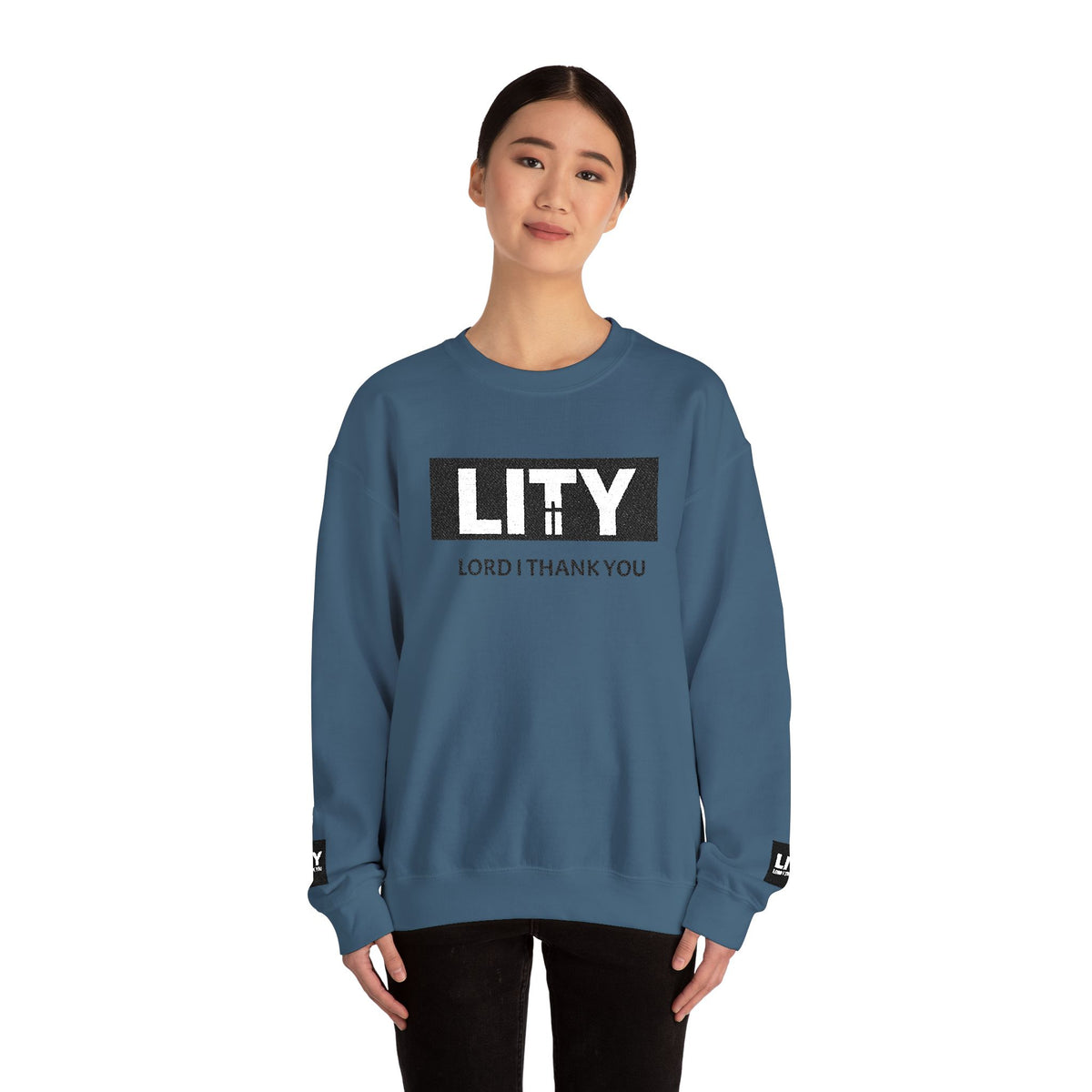 LITY Lord I Thank You Sweatshirt | Faith Graphic Crewneck